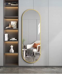 70*170 Cm Oval Shape Mirrior For The Living Room And Bedroom Gold Frame